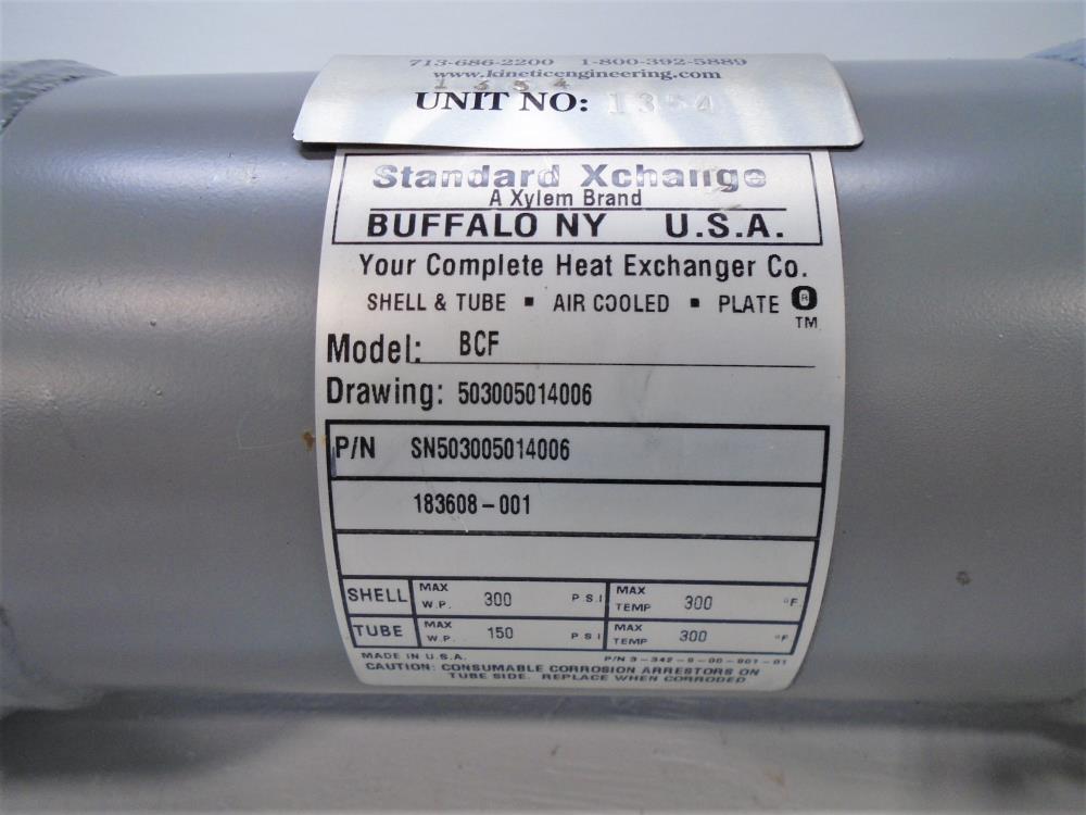 Standard Xchange BCF Shell and Tube Heat Exchanger SN503005014006